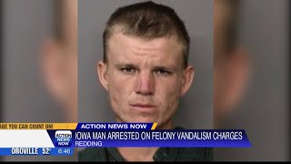 Redding police arrest man for burglary and vandalism spree