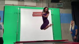 Jenny Milkowski Jumping Trampoline Behind the Scenes commercial (7-25-19)