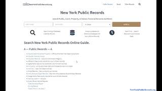 New York Public Records (Search Criminal, Court, And Others Online).