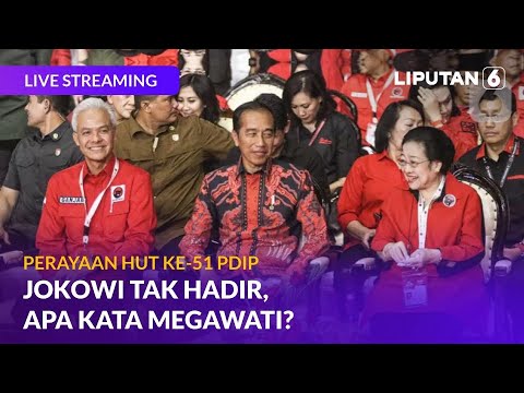 Perayaan HUT Ke-51 PDIP Jokowi Tak Hadir, Apa Kata Megawati? | LIVE ...