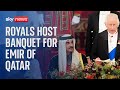 Watch live: King and Queen host banquet for Emir of Qatar