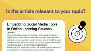 Evaluating Sources - Library Research Tutorial