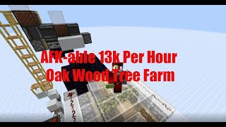 Simple and Easy to Build 13k Logs per hour Fully AFK-able Oak Farm