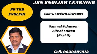 Samuel Johnson:  Life of Milton (Part 4) @jsn_englishlearning