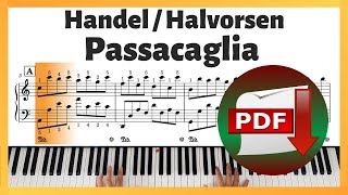 Passacaglia - Handel / Halvorsen (Rearr. by Pianistos) | Piano Tutorial | Piano Cover | Sheet Music