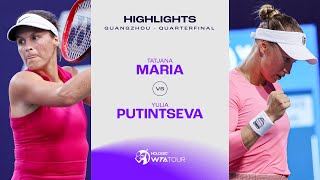 Tatjana Maria vs. Yulia Putintseva | 2023 Guangzhou Quarterfinal | WTA Match Highlights