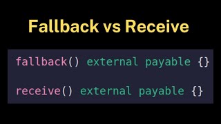 Fallback vs Receive function in solidity