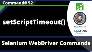 setScriptTimeout() Command - Selenium WebDriver