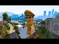 3 giant little singham save kiko shinchan shiva from granny hulk attack in gta 5 gta5 sinchan