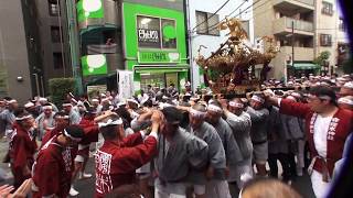 29年 文京区本郷 櫻木神社(櫻木天神）大祭 本社神輿五年振り立派な渡御。