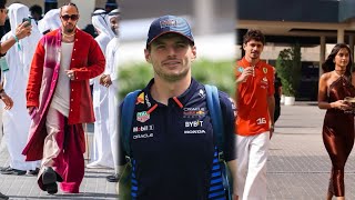 Lewis Hamilton already in Ferrari red | F1 Drivers arrive in style on Qualifying | Paddock BTS