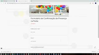 Como Fazer um Formulário online pra Confirmação de Presença de Convidados