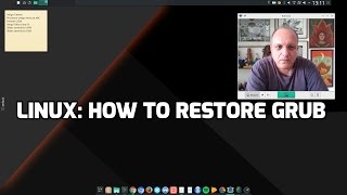 Linux: How to restore GRUB