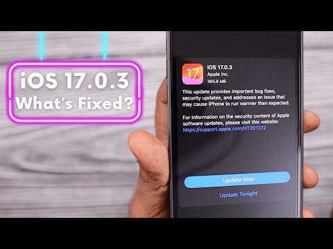 iOS 17.0.3 Update iPhone Overheating Fix Security Fixes