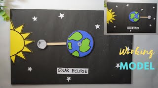 Solar And Lunar eclipse working model | eclipse model for school project | Eclipse spin wheel