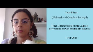 95. 11/11/2024 Carla Rizzo (University of Coimbra, Portugal)