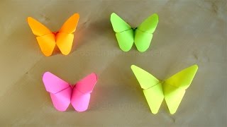 Basteln: Origami Schmetterling falten mit Papier. Leichte Deko selber machen 🦋