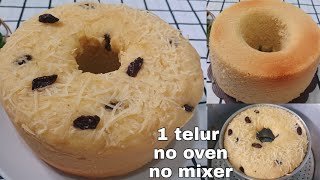 Ekonomis!! tanpa oven tanpa mixer 1 telur jadi cake brudel manado yang enak anti gagal