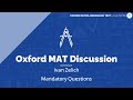 Oxford MAT 2019 Paper Solved | Mandatory Questions