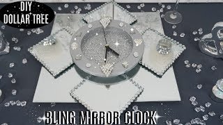 DOLLAR TREE DIY BLING MIRROR CLOCK | DIY CHRISTMAS DECOR 2018