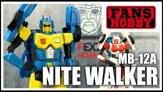 Fans Hobby MB-12A NITE WALKER Transformers Masterpiece Headmaster Nightbeat Review