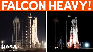 SpaceX Falcon Heavy Static Fires Ahead of USSF-44 Mission