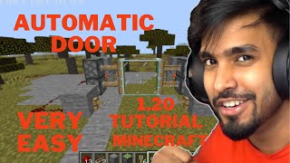 How to make Automatic door in Minecraft 1.20 very easy tutorial