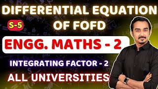 DIFFERENTIAL EQUATION OF FOFD | S-5 | ENGINEERING MATHS 2 | ENGINEERING FIRST YEAR | FADU ENGINEER