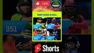 MOST Sixes in ODIs || Shahid Afridi || #ytshorts #cricket #sixers #shorts