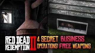FREE LANCASTER REPEATER + MORE! 4 Secret Business Operations Locations In Red Dead Redemption 2