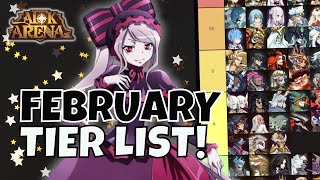 2025 FEBRUARY UTILITY TIERLIST! [FURRY HIPPO AFK ARENA]