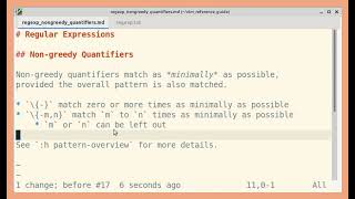 Vim regexp: Non-greedy quantifiers