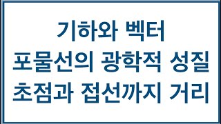 기하와벡터 이차곡선 포물선의 광학적 성질과 초점과 접선까지 거리