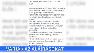 Éjszaka nagy hanggal és nagy sebességgel autózók ügyében várják az aláírásokat!