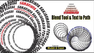 Kombinasi Blend Tool dan Text to Path dengan CorelDraw - Coreldraw Basic