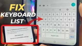 Keyboard List and Default Keeps Popping up Problem Android