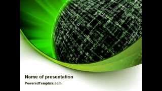 Matrix Sphere PowerPoint Template by PoweredTemplate.com