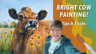 FUN Jersey Cow Painting! Cow Process Painting! By: Annie Troe