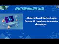 Modern React Native Login Screen UI  beginner to master developer #reactnative