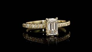 1.46 ct Emerald Cut Diamond Engagement Ring