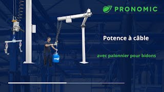 145. Pronomic - Potence à câble avec palonnier à bidons