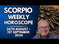 Scorpio Horoscope -  Weekly Astrology - 26 August to 1st September 2024