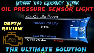 How To Reset The Oil Pressure Sensor? Low Oil Pressure Warning Light  |