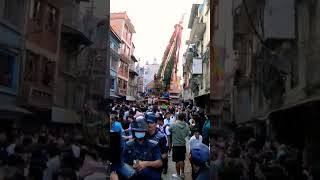 Rato Machhindranath chariot procession with security #explore #ratomachindranath #jatra #celebration