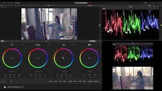 达芬奇调色【教你一招】使用分量示波器匹配镜头的颜色