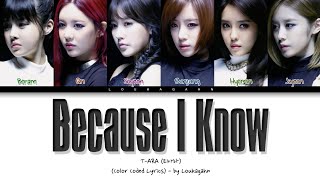 티아라 느낌아니까 가사 (T-ARA Because I Know Lyrics) [Color Coded Lyrics]