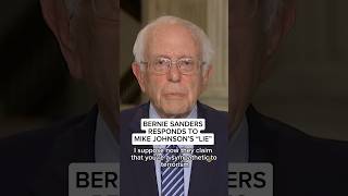 Bernie Sanders responds to Mike Johnson's 'lie'