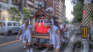 2023.7.24 福島区 福島天満宮地車講 だんじり 御旅所~神社 宮入り