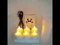 LED rechargeable candle 6 pcs with remote control