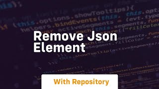 remove json element